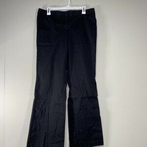 Express Editor Wide Leg Chino Pants Women's 10 Mid Rise Black Casual